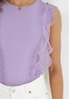 Fioletowy Top z Koronką Idaly