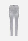 Jasnoszare Jeansy Skinny z Regularnym Stanem Deleah