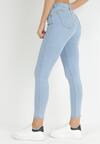 Niebieskie Jeansy Skinny z Efektem Push Up Judia