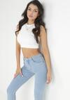 Niebieskie Jeansy Skinny z Efektem Push Up Judia