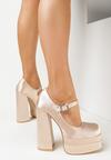 Pantofi cu toc Bej