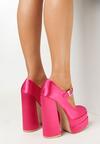 Pantofi cu toc Fucsia