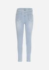 Jasnoniebieskie Jeansy Skinny z Dziurami Tully