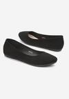 Czarne Balerinki na Płaskiej Podeszwie z Okrągłym Noskiem Ananie