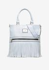 Jasnoniebieska Torebka Shopper z Frędzlami Calaneta
