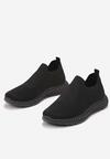 Czarne Wsuwane Buty Sportowe z Elastyczną Krótką Cholewką Rissaria