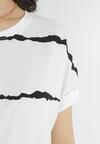 Biały T-shirt Wiązany z Wzorem Tie-Dye Maat