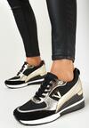 Sneakers Negru cu argintiu
