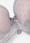 Sutien Gri cu roz