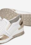 Pantofi casual Alb cu auriu