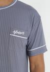 Ciemnoszara  2-częściowa Piżama z T-shirtem i Spodniami Stevana