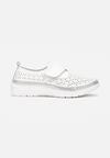 Pantofi casual Alb cu argintiu