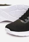 Czarno-Zielone Sznurowane Buty Sportowe na Płaskiej Podeszwie z Cholewką przed Kostkę Chavia