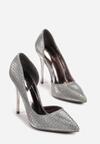 Pantofi stiletto Argintii