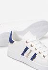 Biało-Niebieskie Sneakersy z Wstawkami Galsoni