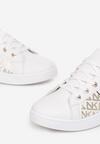 Sneakers Alb cu auriu