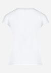 Biały T-shirt Bawełniany z Nadrukiem Iondia
