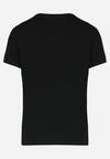 Czarny T-shirt z Nadrukiem w Dmuchawce i Motyle Kyli