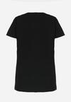 Czarny Bawełniany T-shirt z Nadrukiem w Koty Ashanta