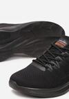 Czarno-Szare Sznurowane Buty Sportowe na Tłoczonej Podeszwie Artera