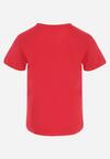 Czerwona Koszulka Bawełniana z Nadrukiem Lissette