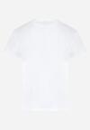 Biała Koszulka Bawełniana z Nadrukiem Lissette