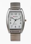 Srebrny Zegarek Wskazówkowy na Metalowej Bransolecie Timeback