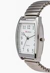 Srebrny Zegarek Wskazówkowy na Metalowej Bransolecie Timeback