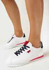Biało-Czerwone Sneakersy Sznurowane Atheleta
