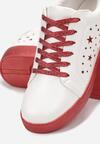 Biało-Czerwone Sneakersy Sznurowane Tazaya