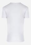 Biała Koszulka Bawełniana z Nadrukiem Pyrhiore