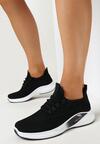 Czarne Buty Sportowe z Elastyczną Cholewką Askya
