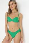 Zielone Bikini na Cienkich Ramiączkach z Falbanką Ferntia