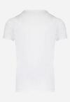 Biała Gładka Koszulka z Bawełny z Krótkimi Rękawami Madelisa