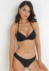 Czarne Bikini z Wiązaniem na Szyi i Efektem Push Up Annison