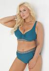 Niebieskie Bikini z Ozdobnymi Taśmami Janelia