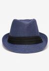 Granatowa Kapelusz z Plecionego Papieru Fedora Glizza