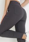 Szare Spodnie Skinny z Wysokim Stanem Ninga