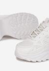 Białe Sneakersy przed Kostkę na Grubej Podeszwie Somaya