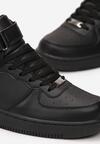 Czarne Sneakersy za Kostkę Zapinane na Rzep Movana