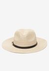 Beżowy Kapelusz z Szerokim Rondem i Paskiem Sonloa