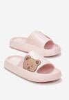 Różowe Klapki Basenowe na Grubej Podeszwie z Misiem Vossel