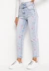 Jasnoniebieskie Jeansy Mom Fit w Serduszka Irothy