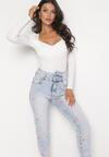 Jasnoniebieskie Jeansy Mom Fit w Serduszka Irothy