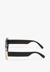 Czarne Okulary z Grubymi Oprawkami w Retro Stylu Isonitte