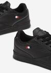 Czarne Buty Sportowe na Płaskiej Podeszwie przed Kostkę Ilonimo