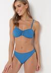 Niebieskie 2-częściowe Bikini z Biustonoszem i Majtkami Ponva