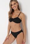 Czarne 2-częściowe Bikini z Biustonoszem i Majtkami Ponva