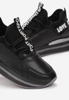 Czarne Sneakersy przed Kostkę na Platformie Loyalin