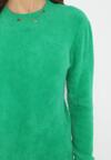 Zielony Puchaty Sweter Wełniany Helmintts